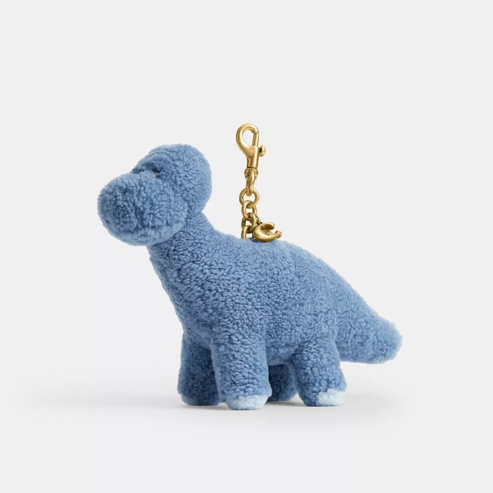 Rexy 10e verjaardag Buddy-dinosaurus tashanger van schapenvacht