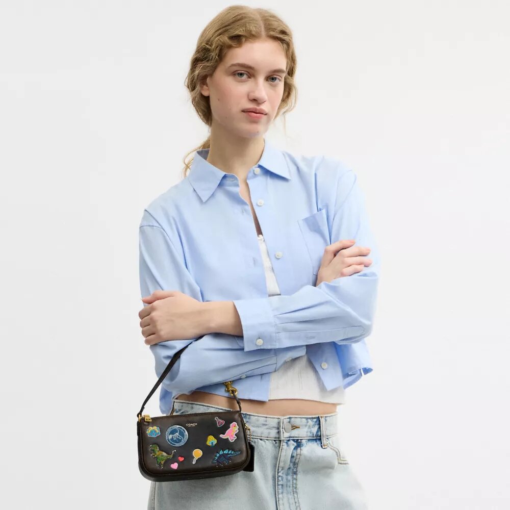 Rexy 10e verjaardag Plaza-tas 18 in ‘Loved Leather’ met stickerprint