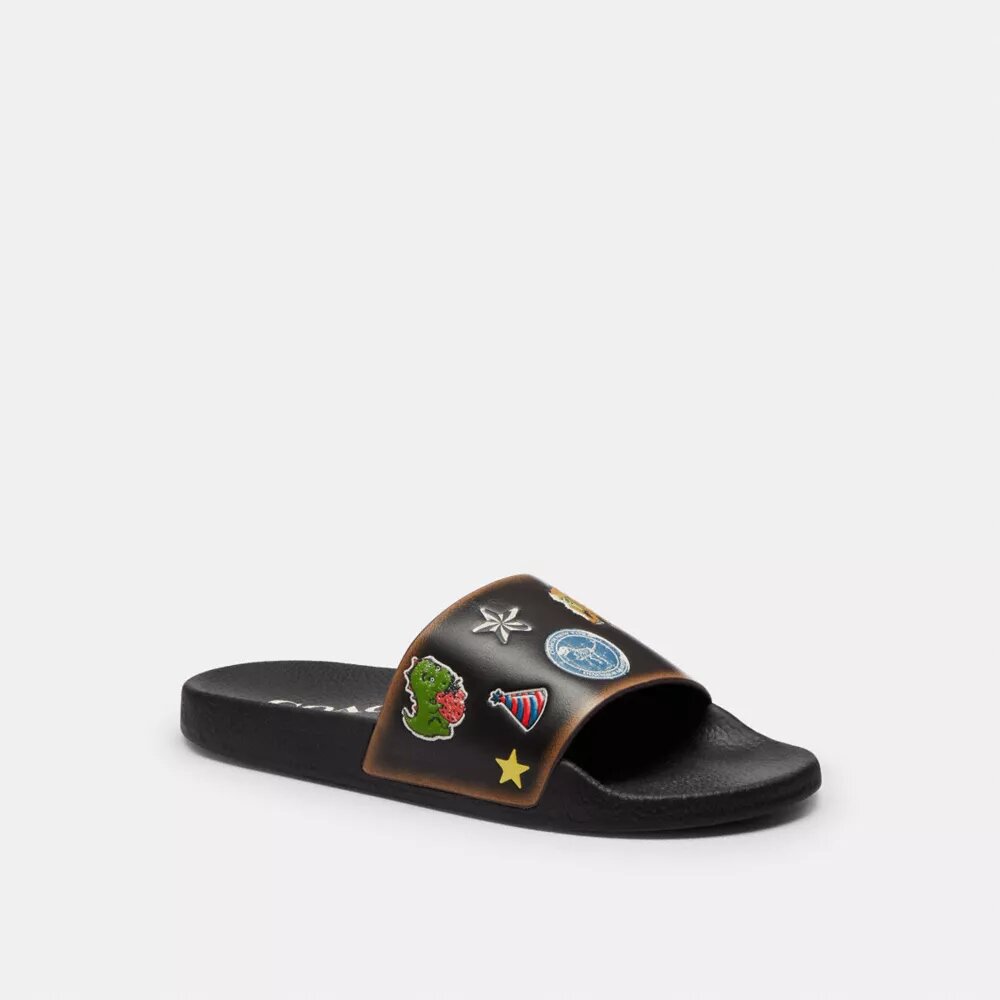 Rexy 10e verjaardag Udele-slippers met stickerprint