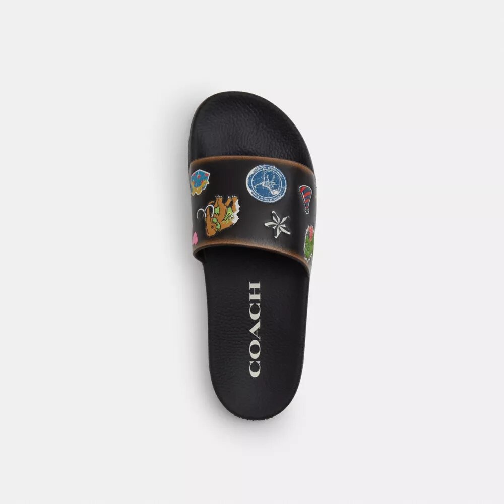 Rexy 10e verjaardag Udele-slippers met stickerprint