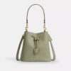 Rowan-bucketbag van kenmerkend leer