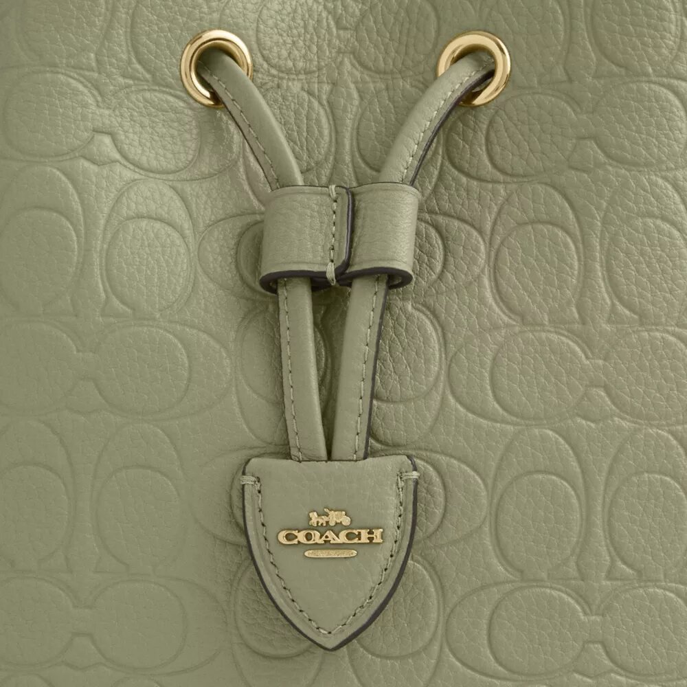 Rowan-bucketbag van kenmerkend leer