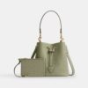 Rowan-bucketbag van kenmerkend leer