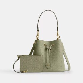 Rowan-bucketbag van kenmerkend leer