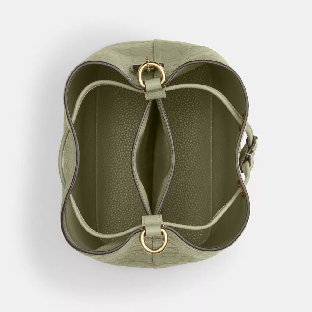 Rowan-bucketbag van kenmerkend leer