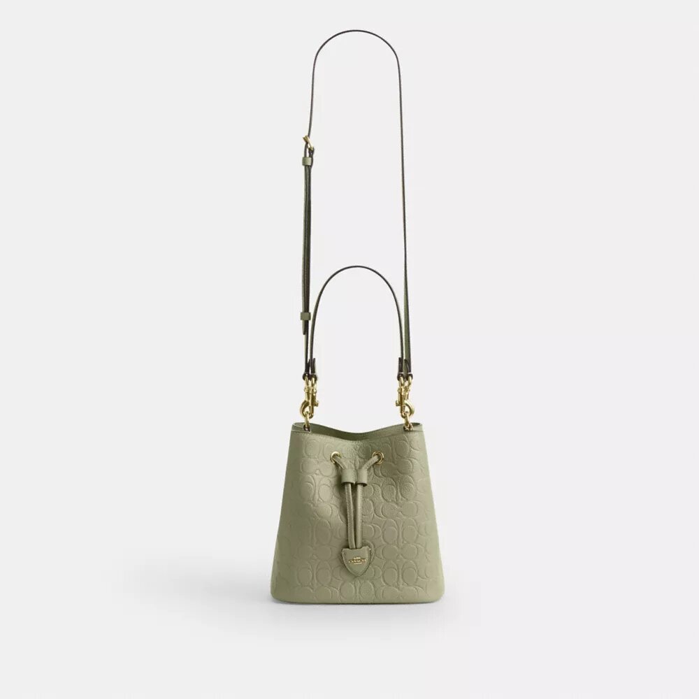 Rowan-bucketbag van kenmerkend leer