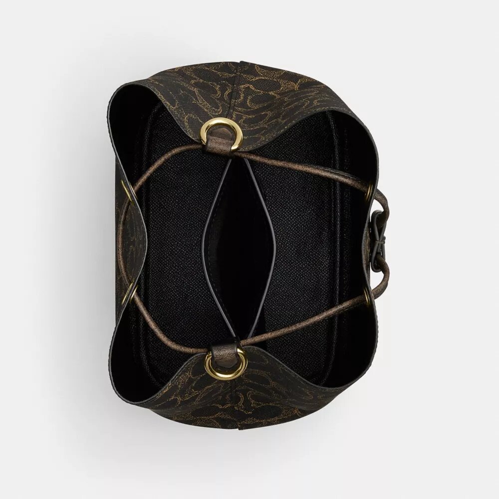 Rowan-bucketbag van Loved Signature Canvas met bedels