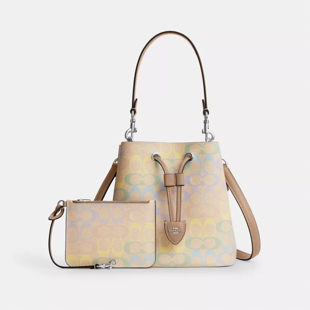 Rowan-bucketbag van Rainbow Signature Canvas