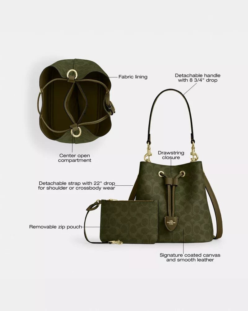 Rowan-bucketbag van Signature Canvas
