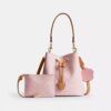 Rowan-bucketbag van Signature Canvas met bedels