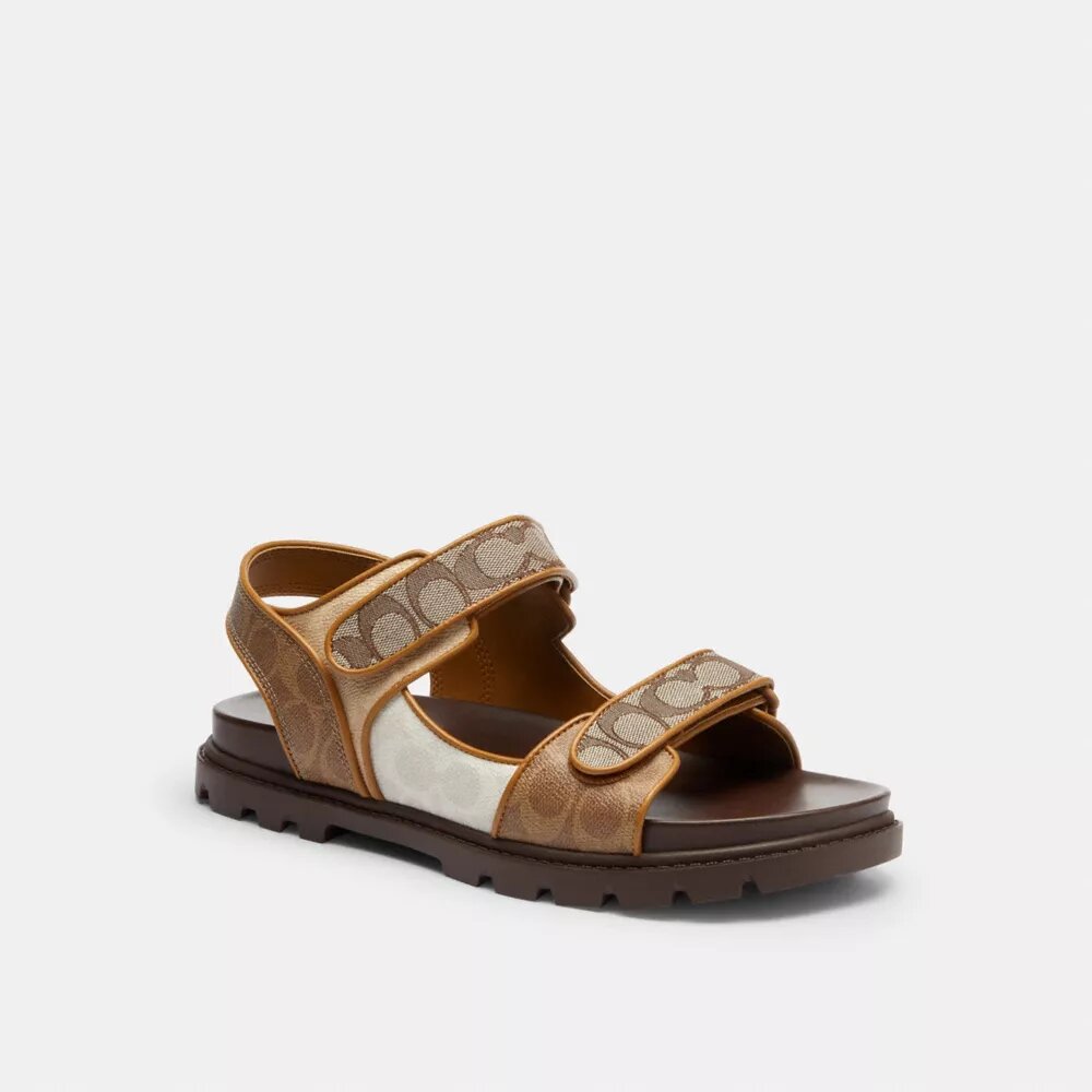 Sandalen met dubbele band in kenmerkend