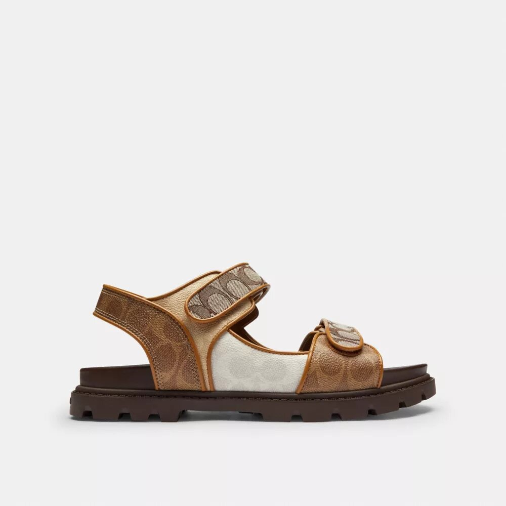 Sandalen met dubbele band in kenmerkend