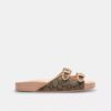 Sandalen met gesp en jacquard