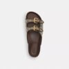 Sandalen met gesp en jacquard