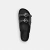 Sandalen met gesp en jacquard