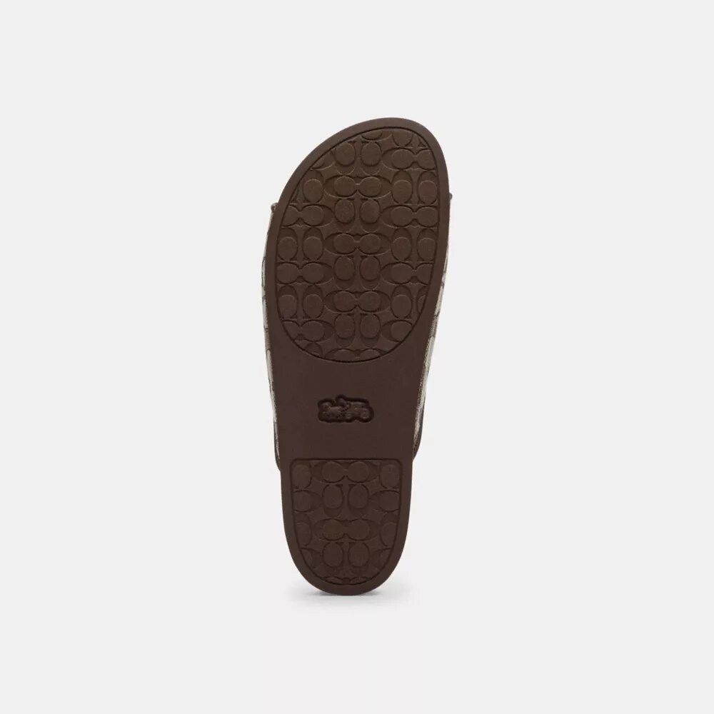 Sandalen met gesp en jacquard