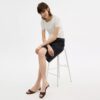 Sandalen met hak en strik