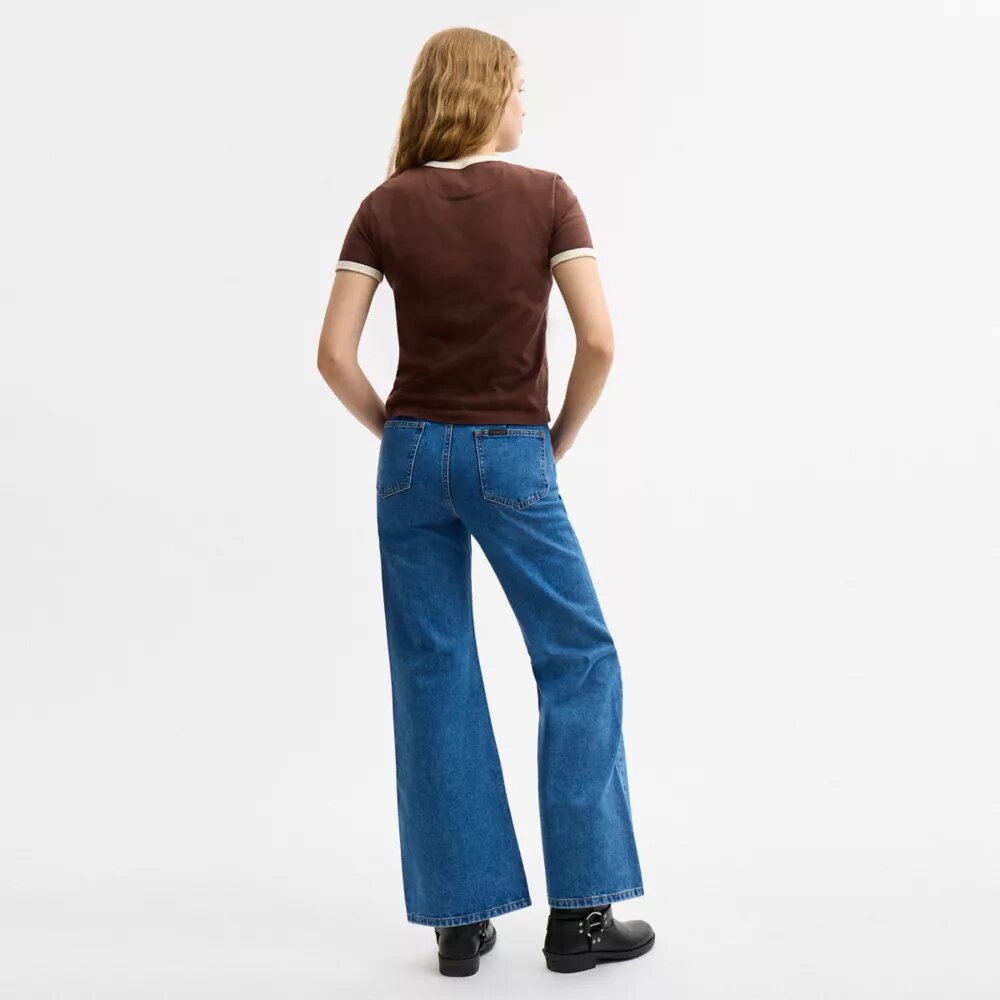 Sculpted C-denim broek van biologisch katoen