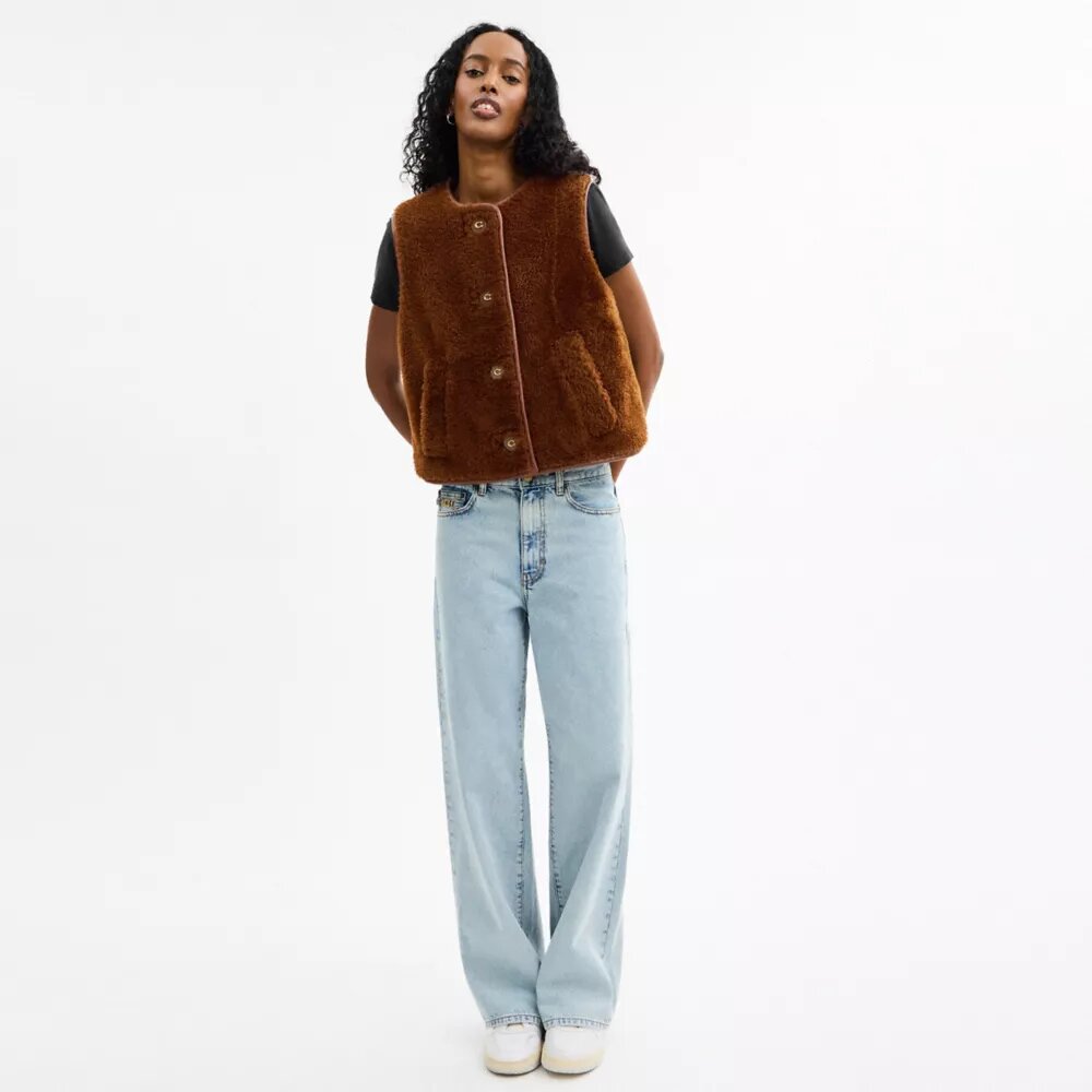 Shearling-gilet