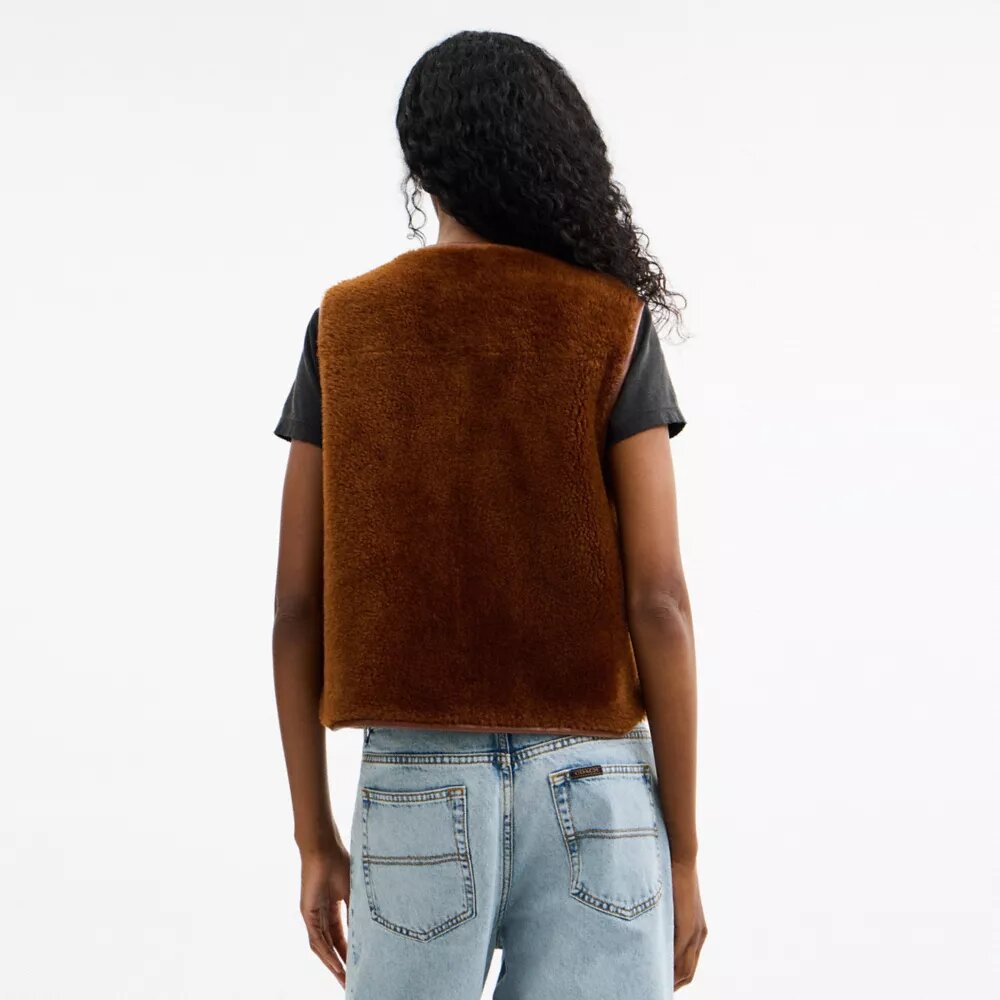 Shearling-gilet
