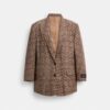 Signature C geruite Blazer met enkele rij knopen
