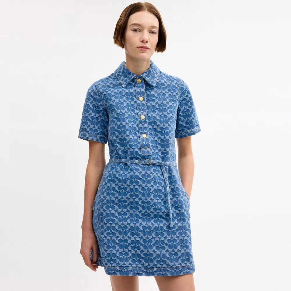 Signature-denimjurk van biologisch katoen