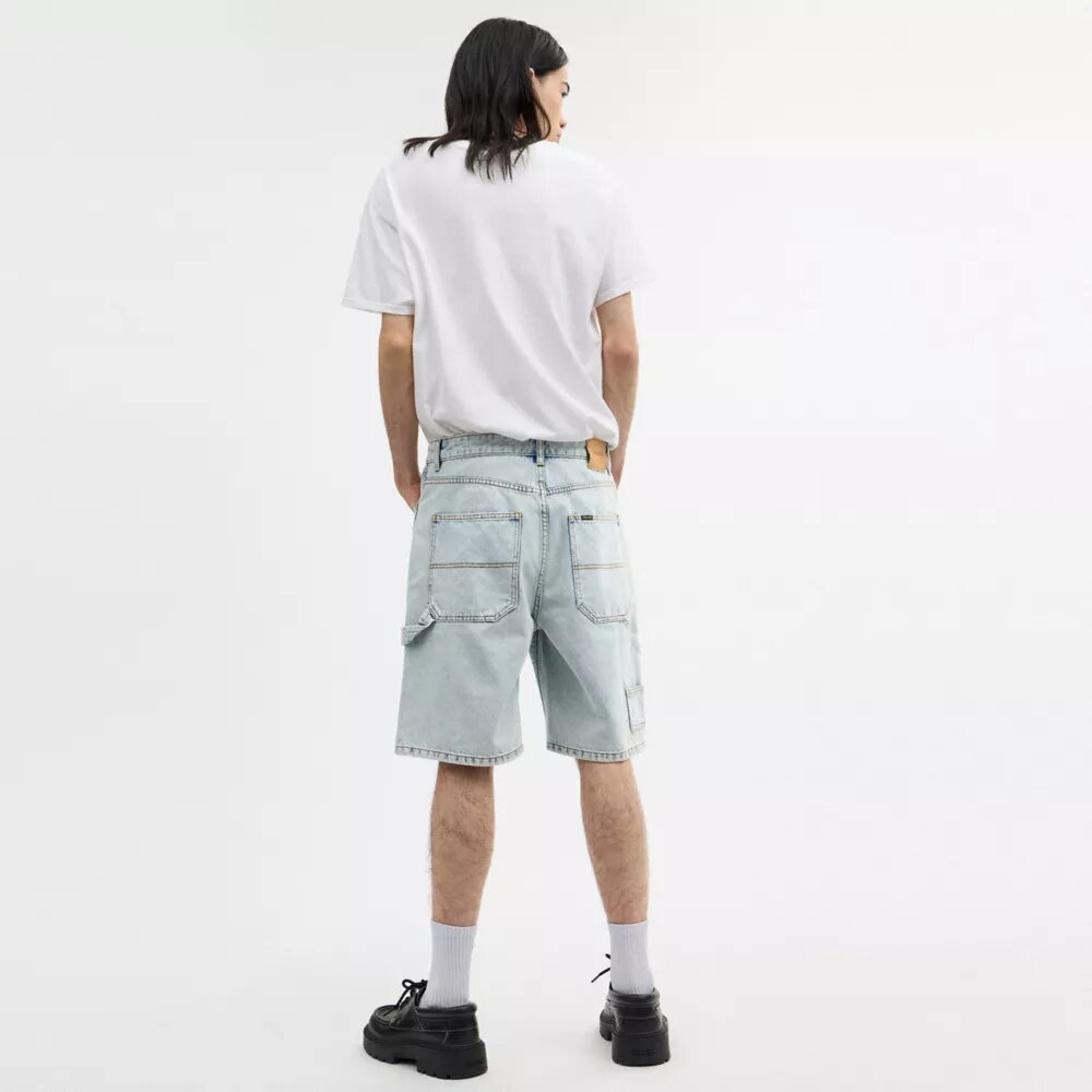 Signature denimkorte broek