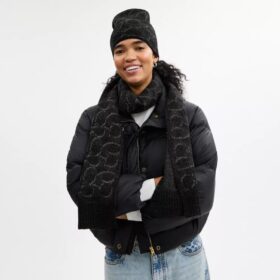 Signature Metallic-muts en sjaal cadeauset