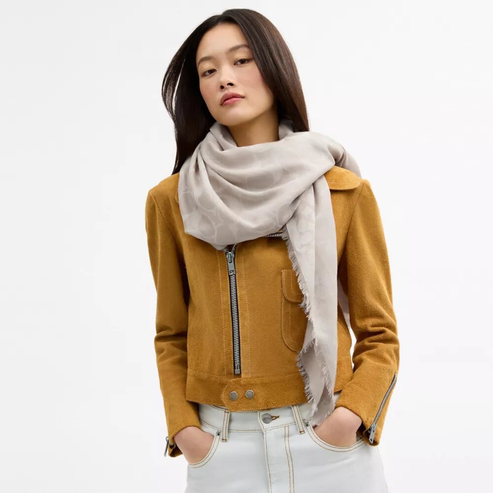 Signature oversized vierkante sjaal
