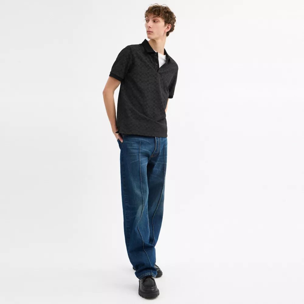 Signature-Poloshirt van biologisch katoen