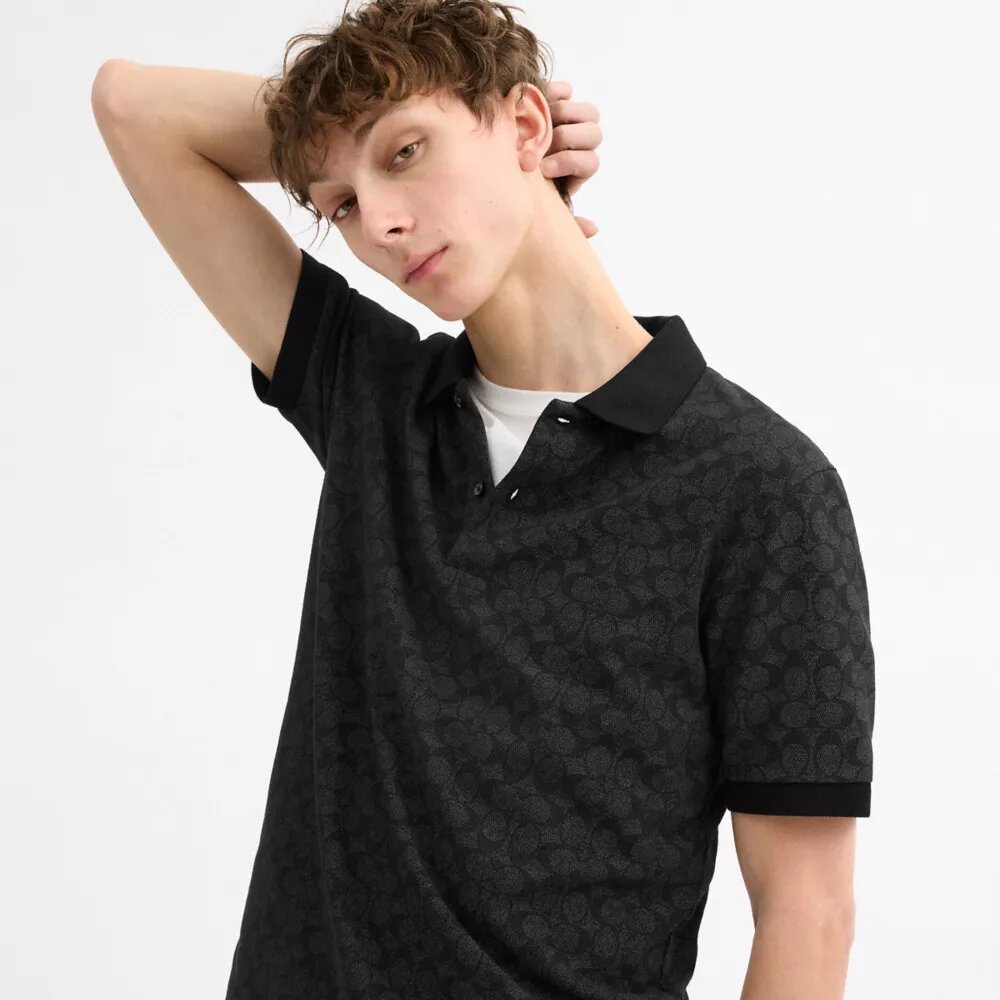 Signature-Poloshirt van biologisch katoen