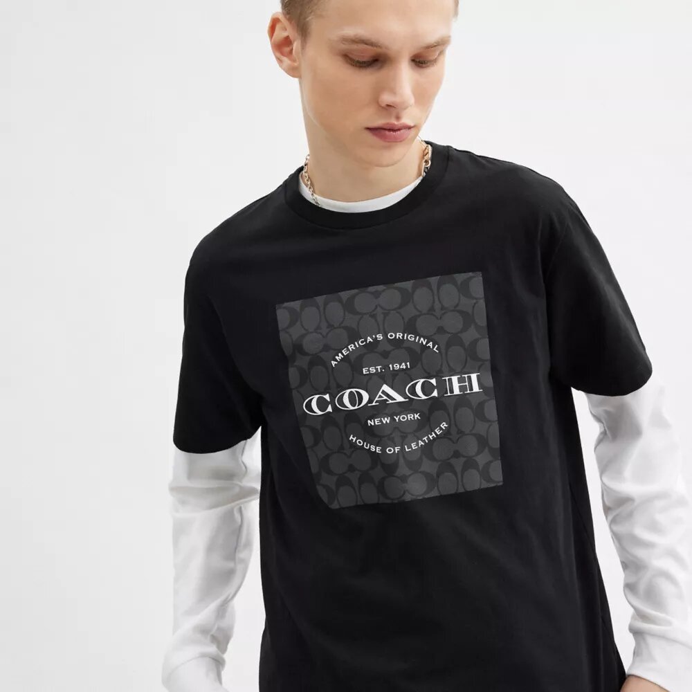 Signature Square T-shirt van biologisch katoen