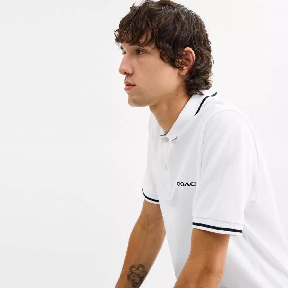 Signature Trim-Poloshirt van biologisch katoen