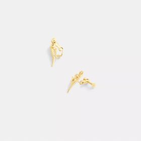 Skeletachtige Rexy-oorbellen met clip