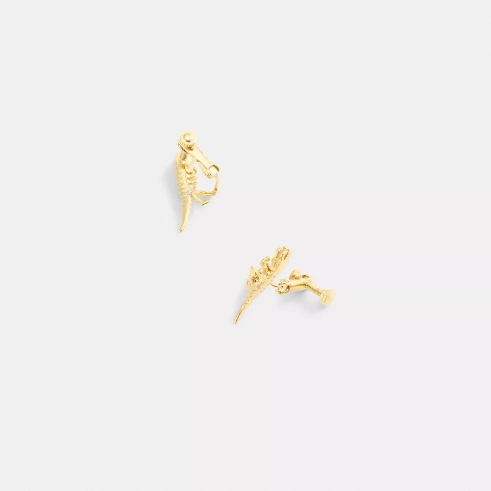 Skeletachtige Rexy-oorbellen met clip