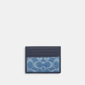 Slank ID-kaarthoesje in Signature Denim