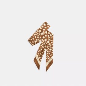 Smalle zijden sjaal met 'Wild Spots'-print