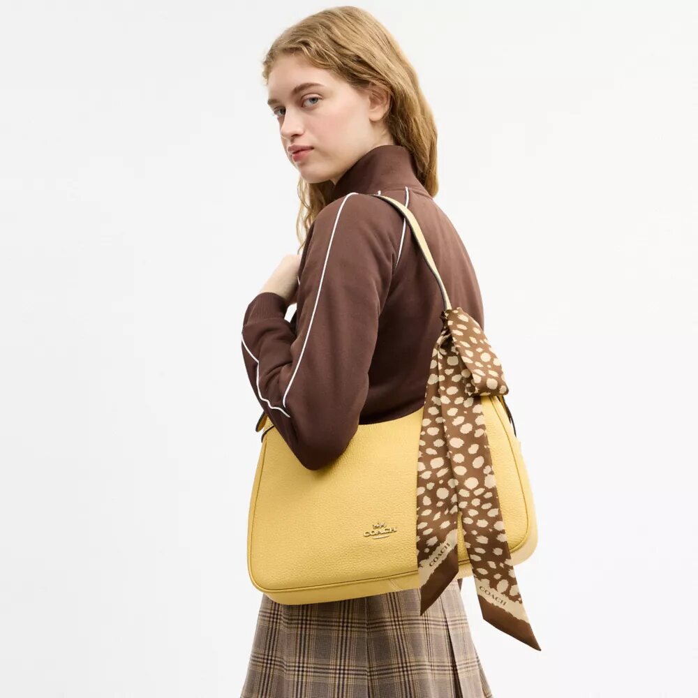 Smalle zijden sjaal met 'Wild Spots'-print
