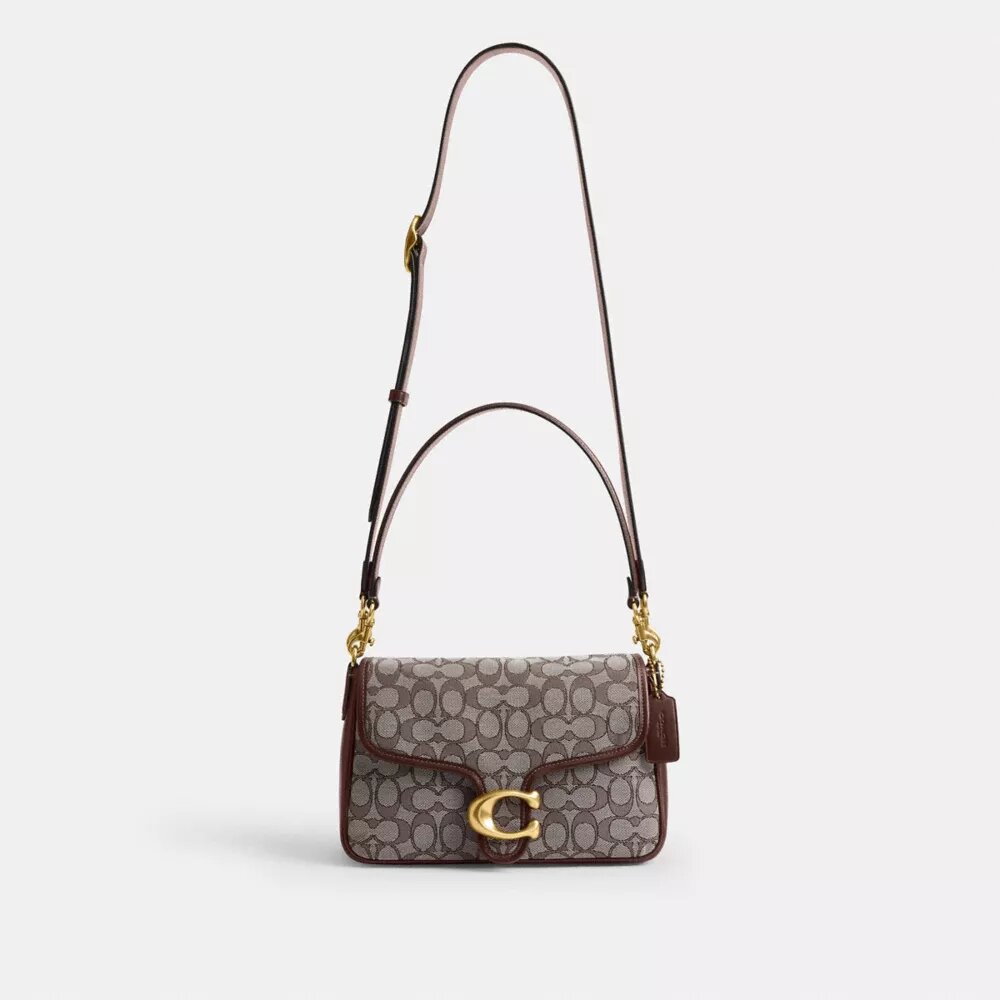 Soft Tabby-schoudertas in kenmerkend jacquard