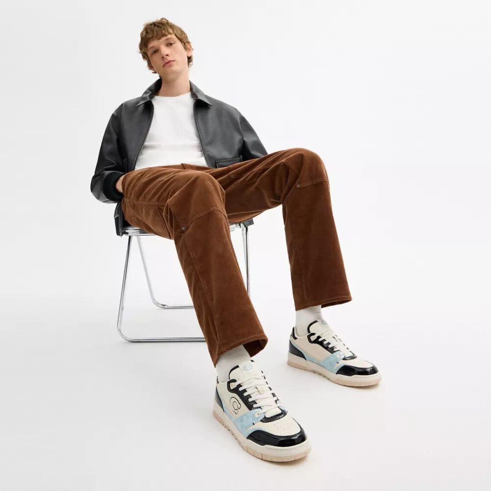 Soho-sneakers met kenmerkend lakleder