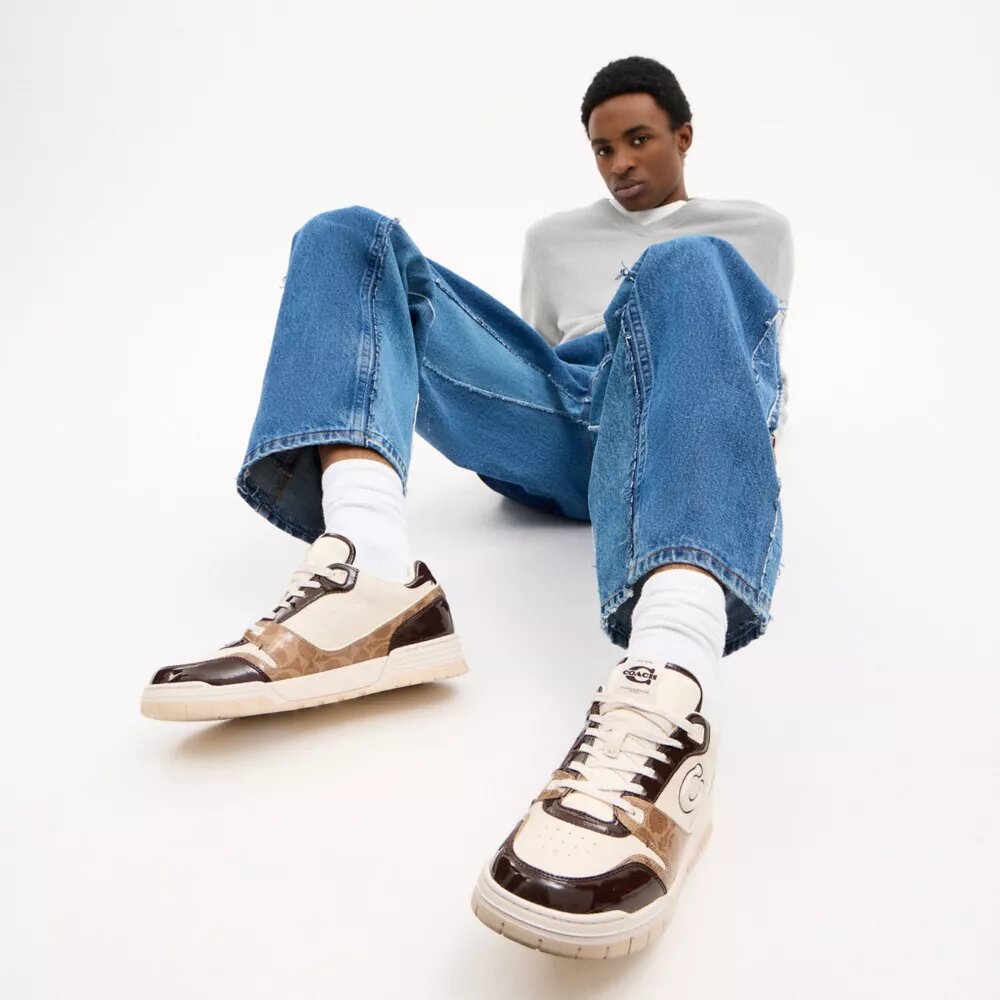 Soho-sneakers met kenmerkend lakleder