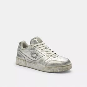 Soho-sneakers van verouderd metallic leer