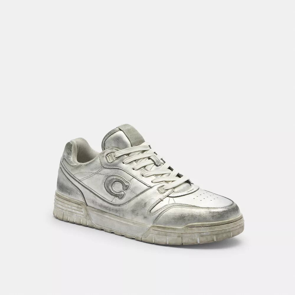 Soho-sneakers van verouderd metallic leer