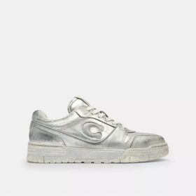 Soho-sneakers van verouderd metallic leer