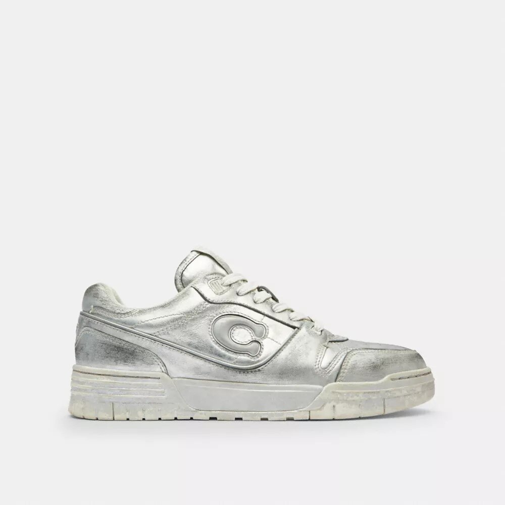 Soho-sneakers van verouderd metallic leer