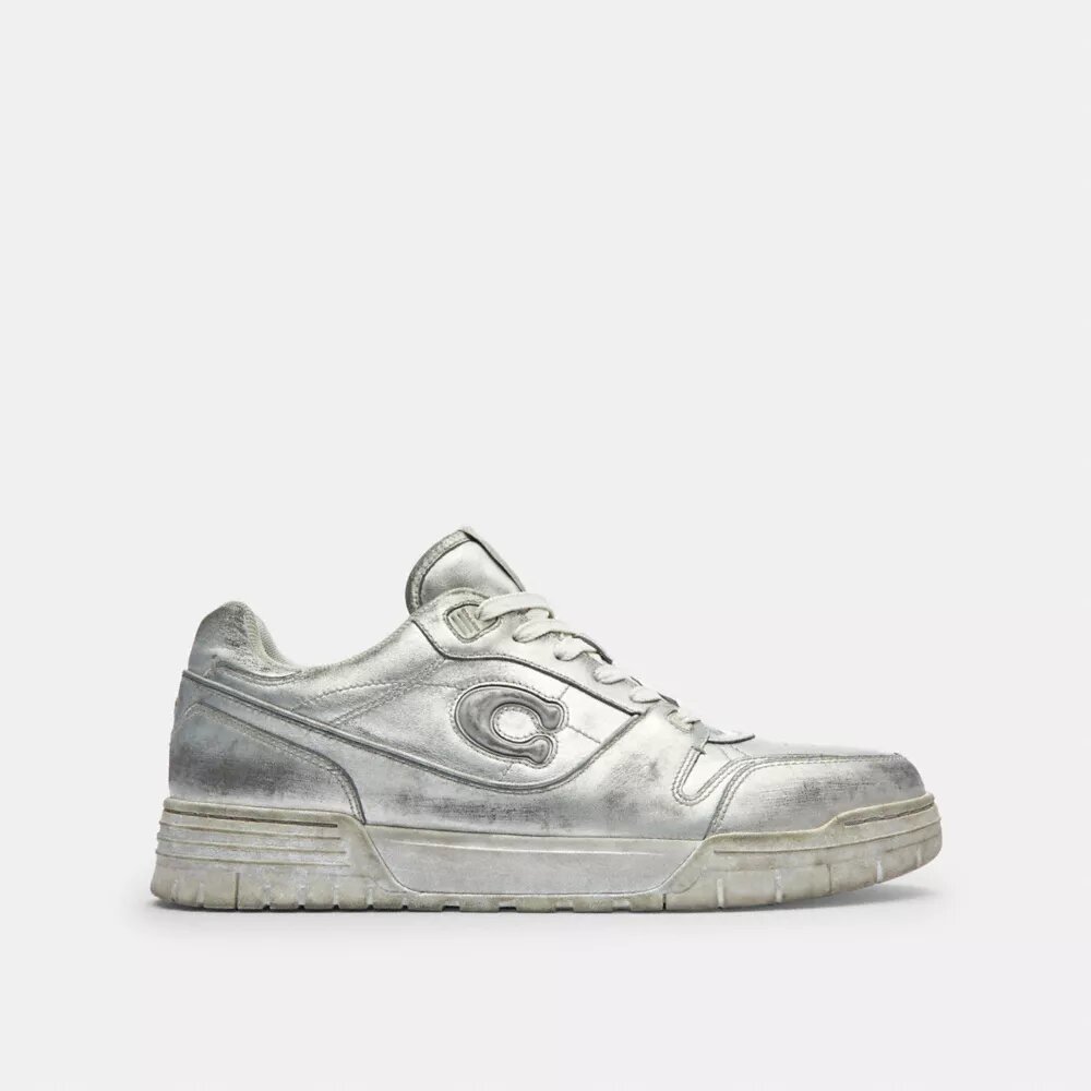 Soho-sneakers van verouderd metallic leer