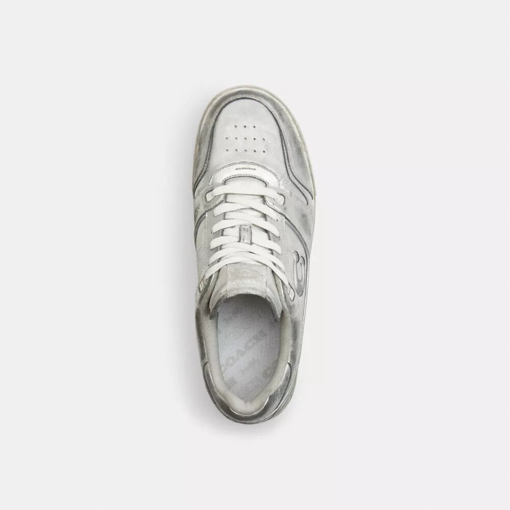 Soho-sneakers van verouderd metallic leer