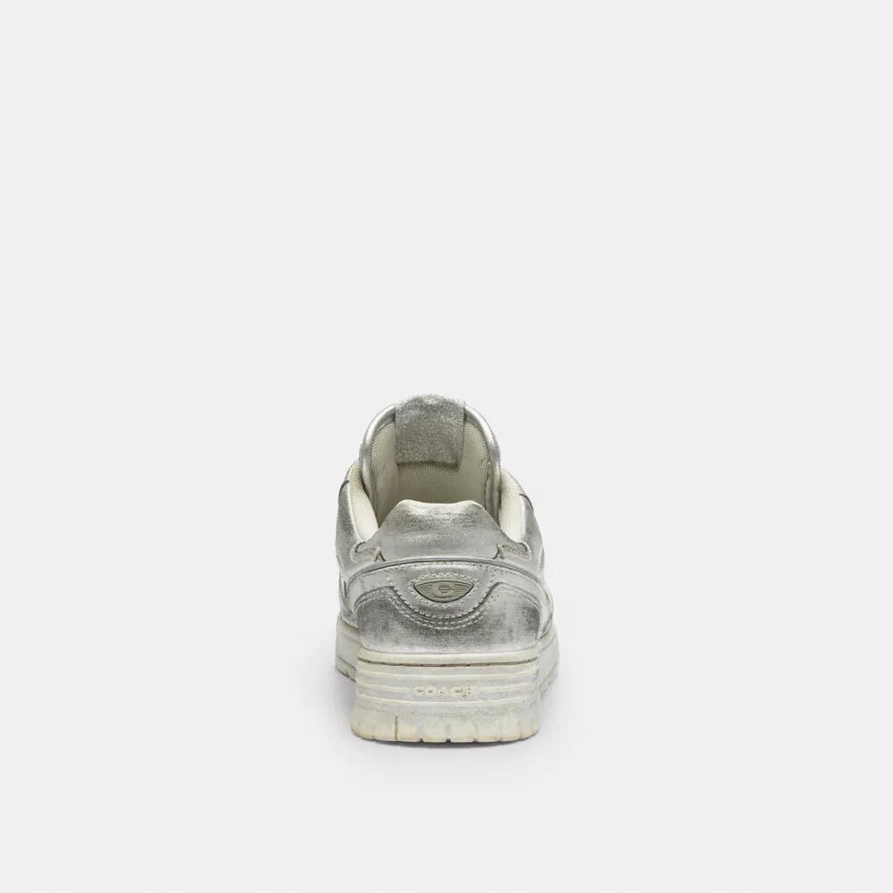 Soho-sneakers van verouderd metallic leer