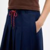 Sportieve midi-rok met plooien