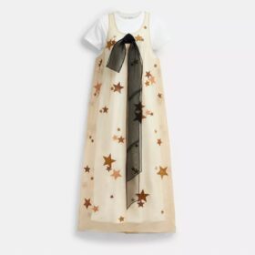 Star-jurk van organza